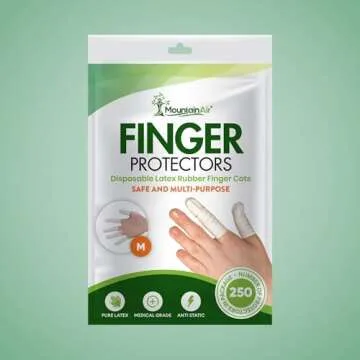250 Pcs Finger Cots - Disposable Finger Gloves - Rubber Finger Covers for Finger Tips - Electronic Repairs and More – Rubber Fingers Tips Are Protective Gloves Disposable Guards – Medium