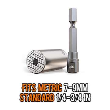 Gifts for Dad "BEST DAD EVER",Universal Socket(7-19mm),Christmas Stocking Stuffers for Dad,Cool & Unique Valentines Day Birthday Present for Father,Fathers Day Cool Gifts for Dad,Tool Gadget for Dad