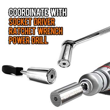 Gifts for Dad "BEST DAD EVER",Universal Socket(7-19mm),Christmas Stocking Stuffers for Dad,Cool & Unique Valentines Day Birthday Present for Father,Fathers Day Cool Gifts for Dad,Tool Gadget for Dad