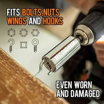 Gifts for Dad "BEST DAD EVER",Universal Socket(7-19mm),Christmas Stocking Stuffers for Dad,Cool & Unique Valentines Day Birthday Present for Father,Fathers Day Cool Gifts for Dad,Tool Gadget for Dad