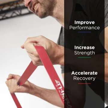 THERABAND High Resistance Bands, Set of 2 Elastic Super Bands for Improving Flexibility, Injury Rehab, & Full Body Workouts, Heavy Duty Stretch Bands for Lifting, 1 Light & 1 Medium Band