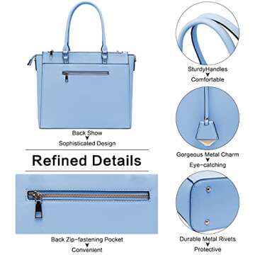 Laptop Bag for Women,17 Inch Tote Bag,Chic Work Bag Laptop Briefcase for Business Women Lawyer,Practical Teacher Bag,BirthdayGifts for Her