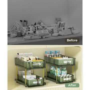 Colorsmoon 2-Tier Large Makeup Organizer for Skincare