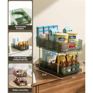 Colorsmoon 2-Tier Large Makeup Organizer for Skincare