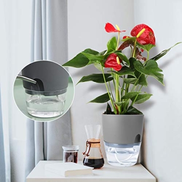 Vanavazon 6 Inch Self-Watering Planter Pots for Plants