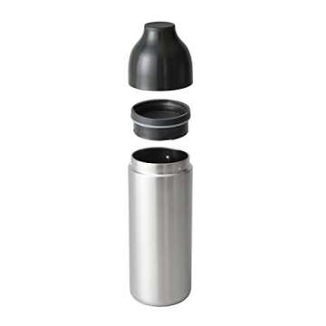 Rabbit Double Walled Twist-to-Lock Stainless Steel Cocktail Shaker and Strainer (Black)