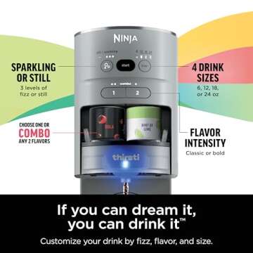 Ninja Thirsti Drink System for Custom Sparkling Drinks