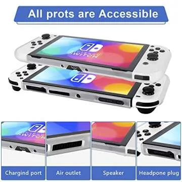 Findway Switch OLED Case: Crystal Clear TPU Protection