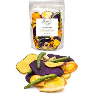 CandyOut Vegetable Chips - Salted Veggie Chips - Dehydrated Vegetables Snack 16 Ounce