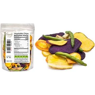 CandyOut Vegetable Chips - Salted Veggie Chips - Dehydrated Vegetables Snack 16 Ounce