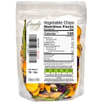 CandyOut Vegetable Chips - Salted Veggie Chips - Dehydrated Vegetables Snack 16 Ounce