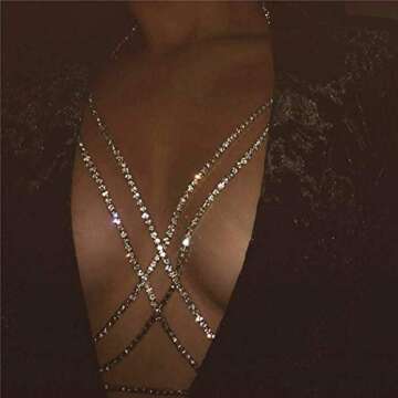 Victray Glitter Rhinestone Body Chain Jewelry | Stylish Bikini Accessory