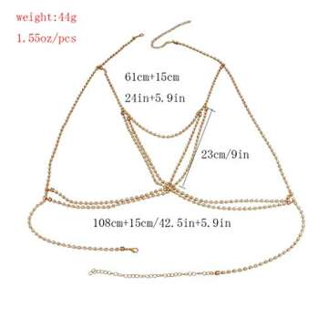 Victray Glitter Rhinestone Body Chain Jewelry | Stylish Bikini Accessory