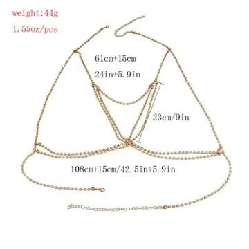 Victray Glitter Rhinestone Body Chain Jewelry | Stylish Bikini Accessory