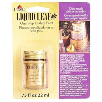 Liquid Leaf Restoring Metallic Paint Gold 3/4 Oz- Antique Paint- Restores Original Shine