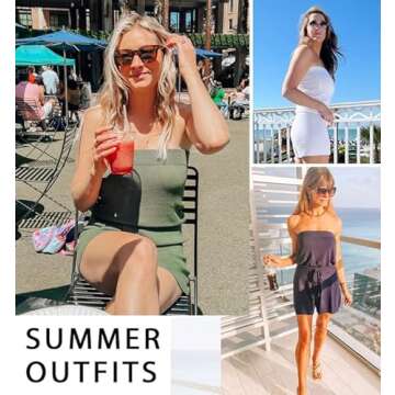 Chang Yun Women's Summer Off Shoulder Romper for Comfort