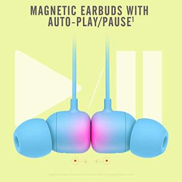 Beats Flex Wireless Earbuds - Apple W1 Headphone Chip, Magnetic Earphones, Class 1 Bluetooth, 12 Hours of Listening Time, Built-in Microphone - Flame Blue