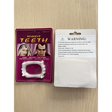 Boieo White Vampire Fangs for Kids Halloween Costumes