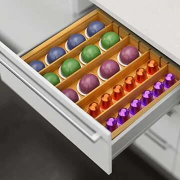 MinBoo Bamboo K Cup Holder for Stylish Kitchen Organization