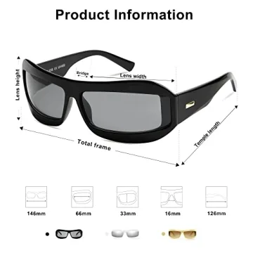 SOJOS Futuristic Wrap Around Sunglasses for Stylish Protection