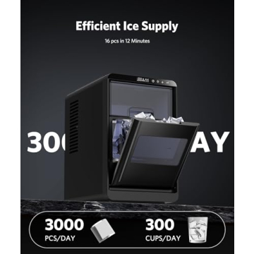 COWSAR Ice Maker: 16 Crystal Clear Ice Cubes in 12 Minutes