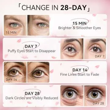 BREYLEE Pink Rose Eye Mask– 60 Pcs - Puffy Eyes and Dark Circles Treatments – Look Younger and Reduce Wrinkles and Fine Lines Undereye, Improve and Firm eye Skin - Pure Natural Material Extraction