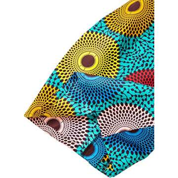 Stunning SHENBOLEN African Print Dress for Women 100% Cotton