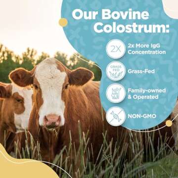 InstaSkincare Bovine Colostrum Powder - Pure Bovine Colostrum for Humans - Grass Fed Colostrum Supplement for Gut Support, Immune Health and Hair Growth - Made in USA 3.17 OZ