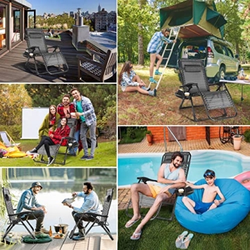 Fitnessclub Zero Gravity Chair - 350LBS Capacity Oversized Lounge