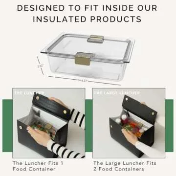 Modern Picnic Tritan Food Storage Containers, Food Containers with Lids Airtight,Microwave and Dishwasher Safe,Leak Proof Food Storage Containers for Work or Office,Pack of 1, As Seen on Shark Tank