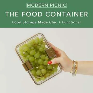 Modern Picnic Tritan Food Storage Containers, Food Containers with Lids Airtight,Microwave and Dishwasher Safe,Leak Proof Food Storage Containers for Work or Office,Pack of 1, As Seen on Shark Tank