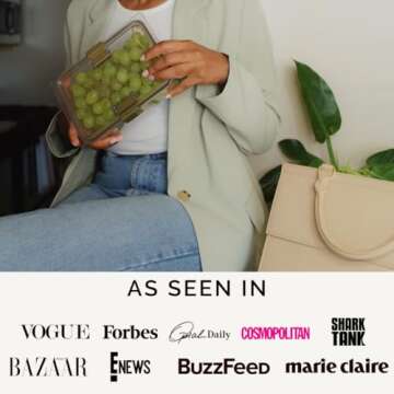 Modern Picnic Tritan Food Storage Containers, Food Containers with Lids Airtight,Microwave and Dishwasher Safe,Leak Proof Food Storage Containers for Work or Office,Pack of 1, As Seen on Shark Tank