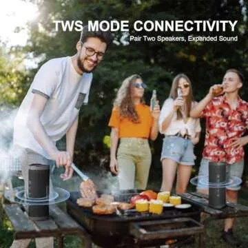 Vanzon V40 Bluetooth Speakers, Portable Wireless Speaker V5.0 with 24W Loud Stereo Sound, 24H Playtime, TWS & IPX7 Waterproof, Suitable for Travel, Home and Outdoors