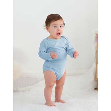 Jimonda Baby Rompers | Soft Summer Long-Sleeve Bodysuit for Newborns 0-24M | Breathable Infant Onesi...