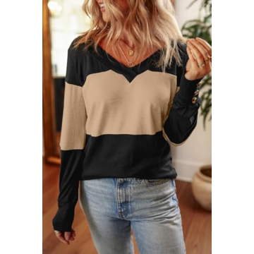 Fall 2024 Dokotoo Women's V Neck Blouses