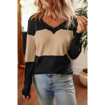 Fall 2024 Dokotoo Women's V Neck Blouses