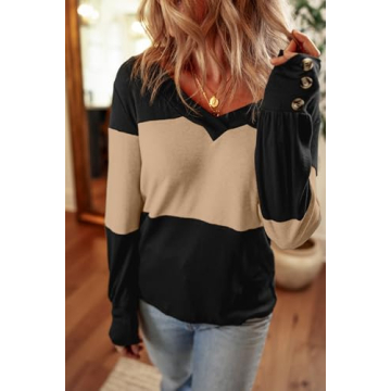 Fall 2024 Dokotoo Women's V Neck Blouses