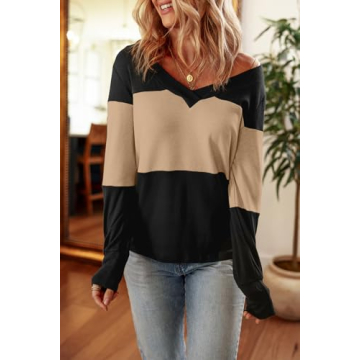 Fall 2024 Dokotoo Women's V Neck Blouses