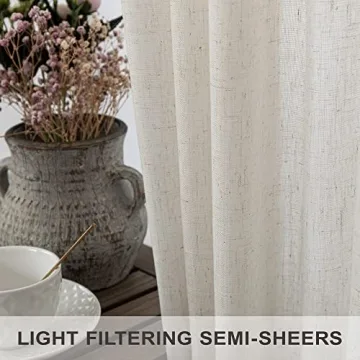 Elegant Natural Linen Curtains for Home Decor