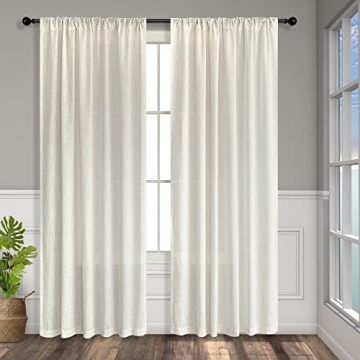 Elegant Natural Linen Curtains for Home Decor