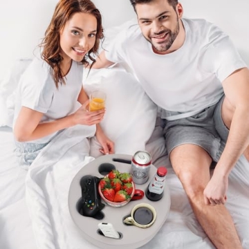 Couch Cup Holder Pillow for Drinks and Remotes