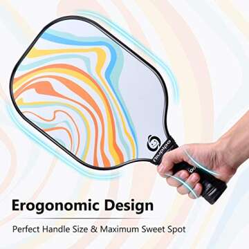 Niupipo Pickleball Paddles, Parent, Child Pickleball Set, USAPA Approved Pickleball Paddles 4 Pack, 4 Balls, 1 Pickleball Bag, Fiberglass, Lightweight Pickleball Paddle