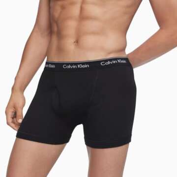 Calvin Klein Men's Cotton Classics 3-pack Boxer Brief, 3 Black, XX-Large