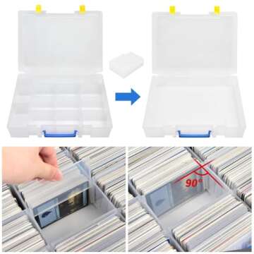 Xuerdon Trading Card Storage Box, 2300+ Playing Card Case Holder Organizer Compatible with PM TCG/for Yugioh/for CAH/for Phase 10/ for Topps Football Baseball Sports Cards (Case Only) - White