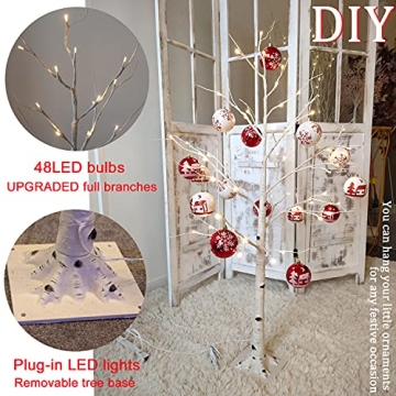 Fudios Lighted Birch Trees 4FT for Home Christmas Decor
