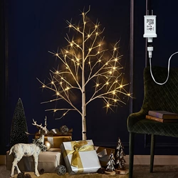 Fudios Lighted Birch Trees 4FT for Home Christmas Decor