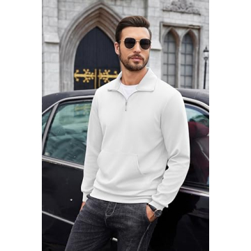 COOFANDY Comfortable Quarter Zip Pullover for All Seasons
