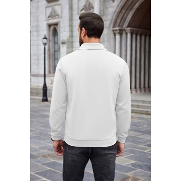 COOFANDY Comfortable Quarter Zip Pullover for All Seasons