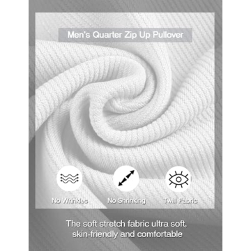 COOFANDY Comfortable Quarter Zip Pullover for All Seasons