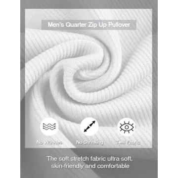 COOFANDY Comfortable Quarter Zip Pullover for All Seasons